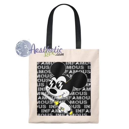 Funny Mickey Mouse Infamous Vintage Tote Bag