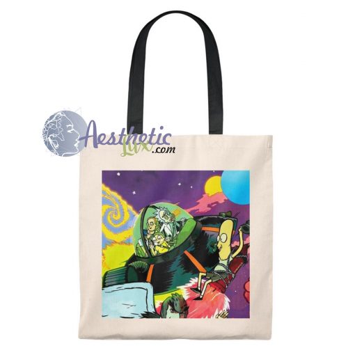 Funny Rick Morty In Space Vintage Tote Bag