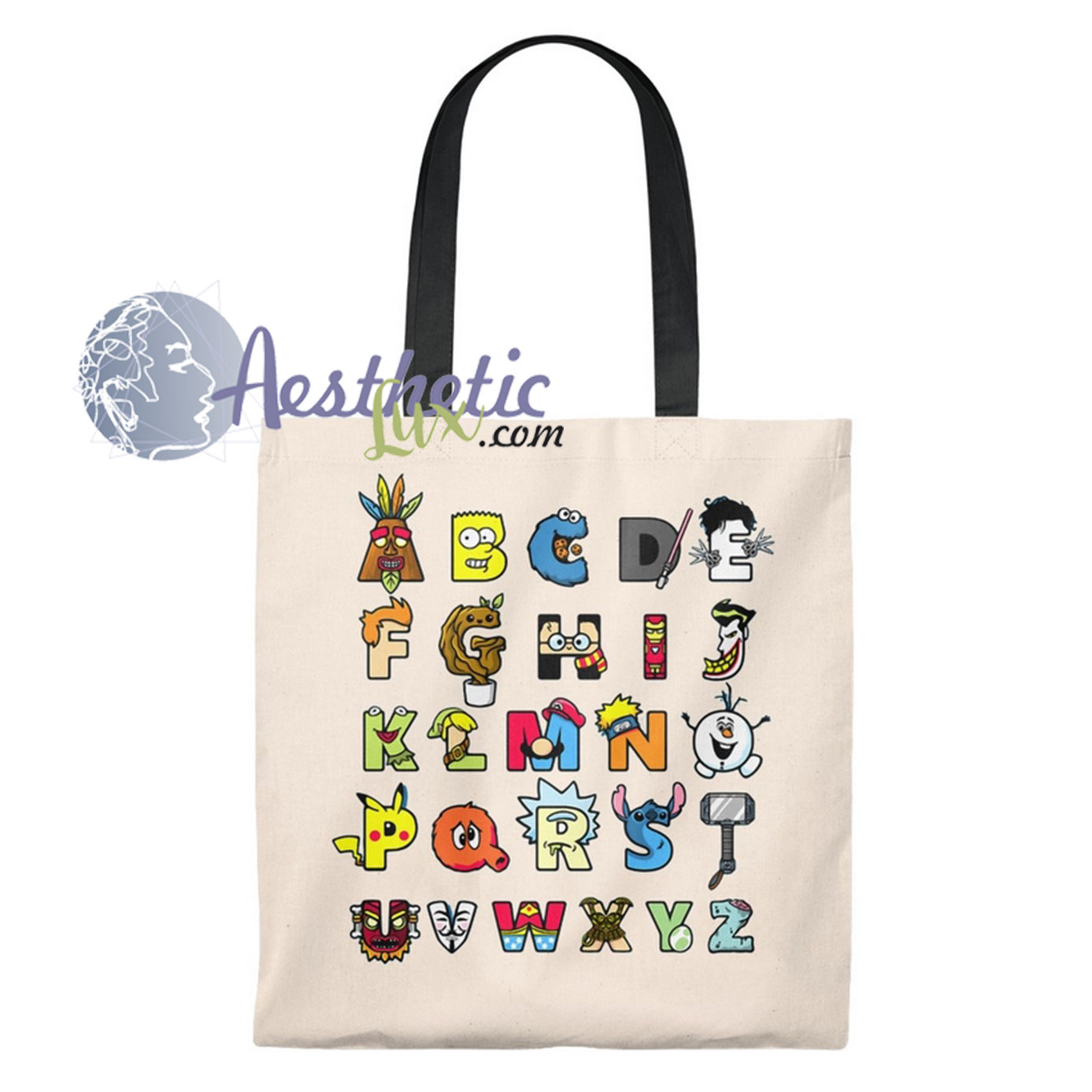 Nerd Character Simpson Harry Potter Vintage Tote Bag