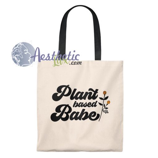 Plant Based Babe Vintage Tote Bag