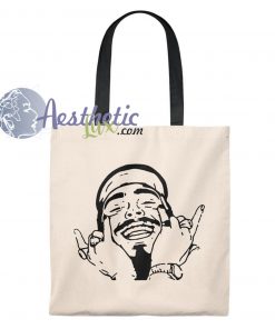 Post Malone Funny Face Vintage Tote Bag