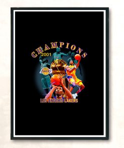 2001 Lakers Championship Vintage Vintage Wall Poster