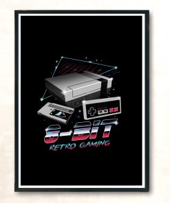 8 Bit Retro Gaming Modern Poster Print