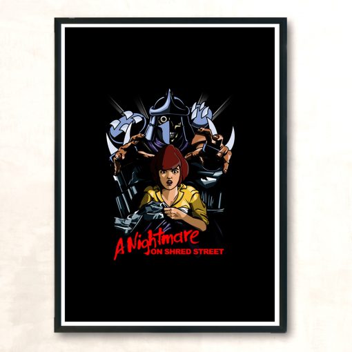 A Nightmare On Shred Street Modern Poster Print