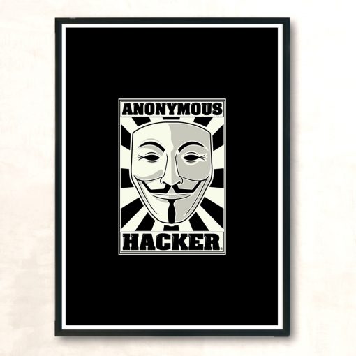 Anonymous Hacker Modern Poster Print