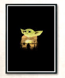 Baby Yoda Modern Poster Print