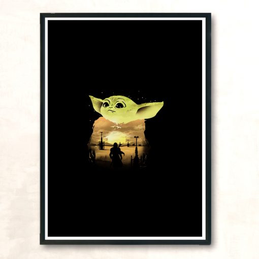 Baby Yoda Modern Poster Print