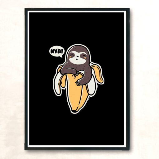 Bananya Sloth Modern Poster Print