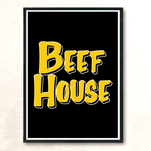 Beef House Modern Poster Print