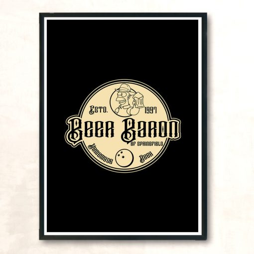 Beer Baron Modern Poster Print