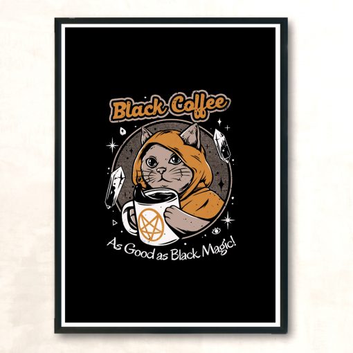 Black Coffeeee Modern Poster Print