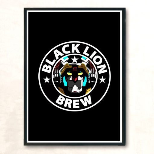 Black Lion Brew Modern Poster Print