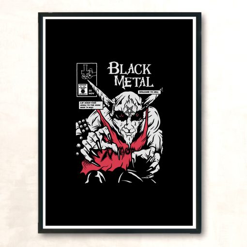 Black Metal Modern Poster Print