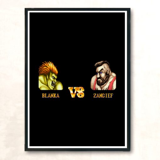 Blanka Vs Zangief Fight Modern Poster Print