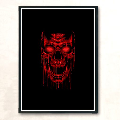 Blood Skulls Modern Poster Print