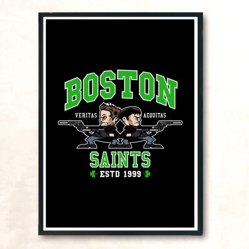 Boston Saints Modern Poster Print