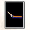 Brush Painting A Rainbow Modern Poster Print