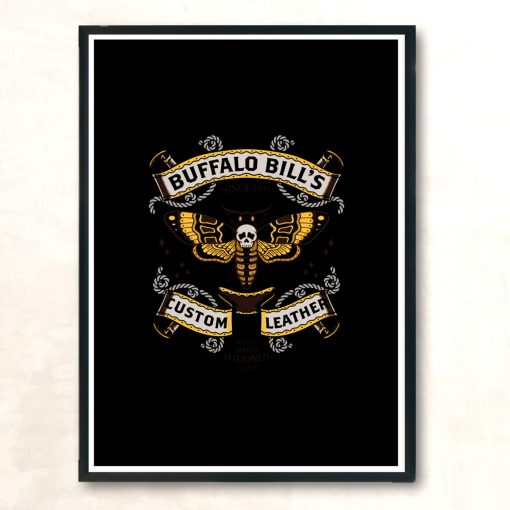 Buffalo Bills Custom Leather Modern Poster Print