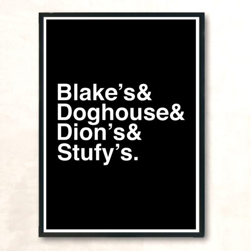 Burque Helvetica Modern Poster Print