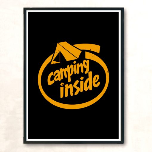 Camping Inside Modern Poster Print