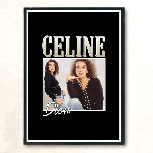 Celine Dion Casual Retro Retro Vintage Wall Poster