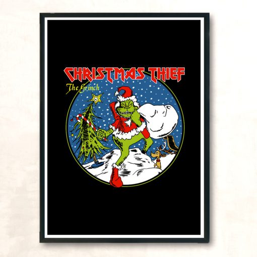 Christmas Thief Modern Poster Print