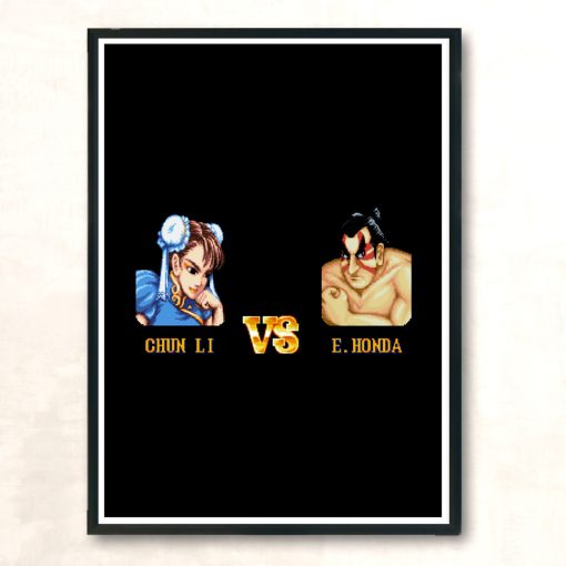 Chun Li Vs Honda Fight Modern Poster Print