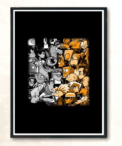 Clash Of Toons Modern Poster Print