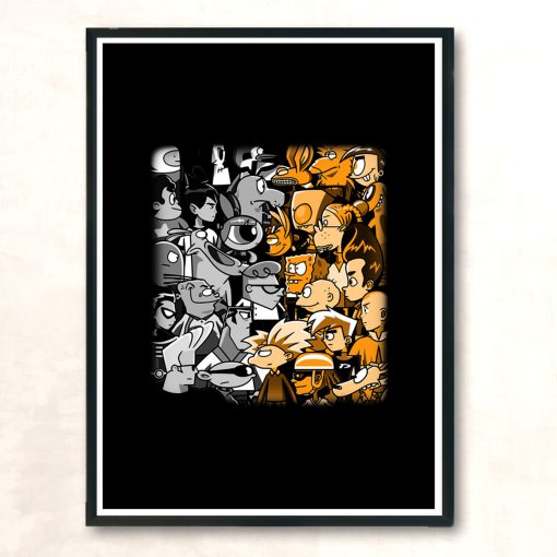 Clash Of Toons Modern Poster Print