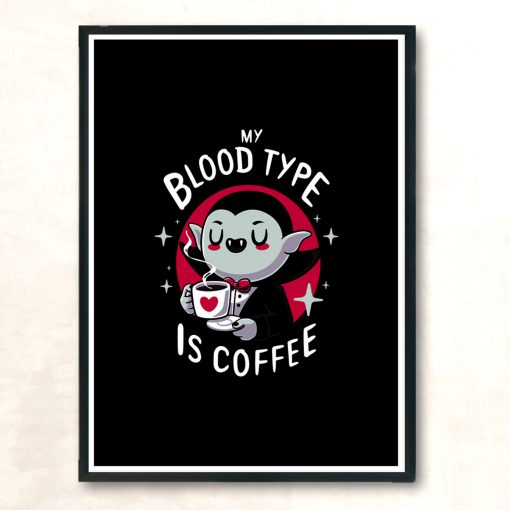 Coffee Vampire Modern Poster Print