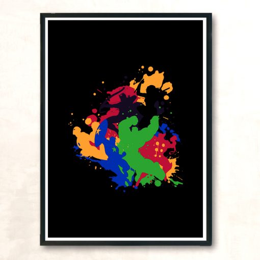 Colorful Attack Modern Poster Print