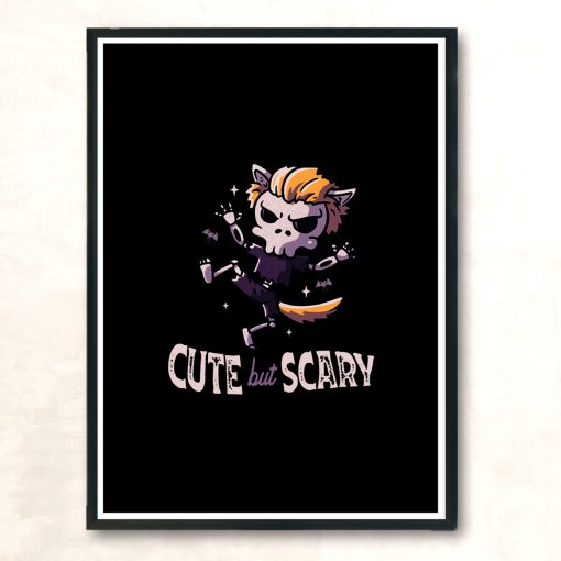 Cute But Scary Funny Cute Spooky Modern Poster Print