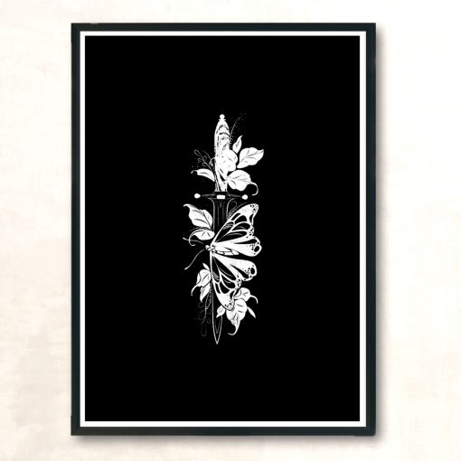 Dagger Butterfly Modern Poster Print