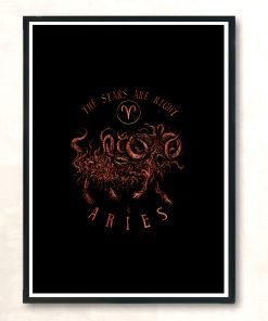 Dark Young Aries 2018 Modern Poster Print