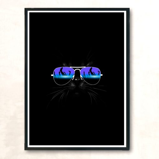 Dj Cat Modern Poster Print