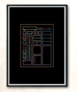 Dnd Character Sheet Modern Poster Print