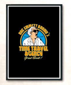 Doc Browns Time Travel Agency Modern Poster Print