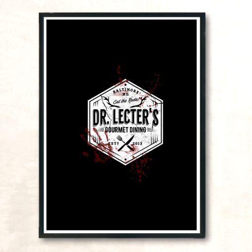 Dr Lecters Gourmet Dining White Version Modern Poster Print