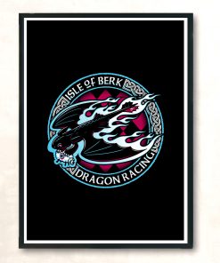 Dragon Racing Modern Poster Print