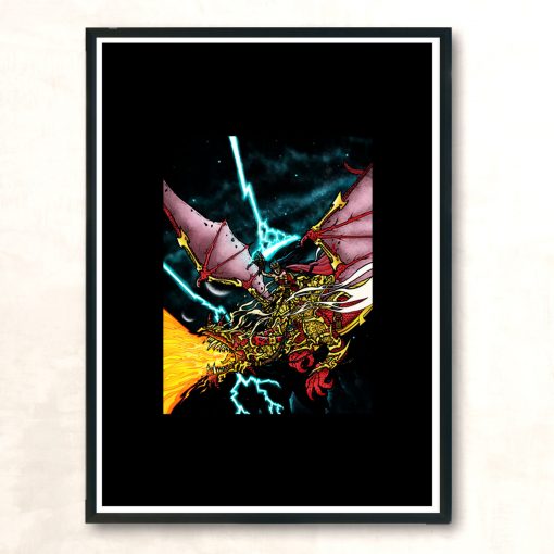 Dragon Rider Modern Poster Print