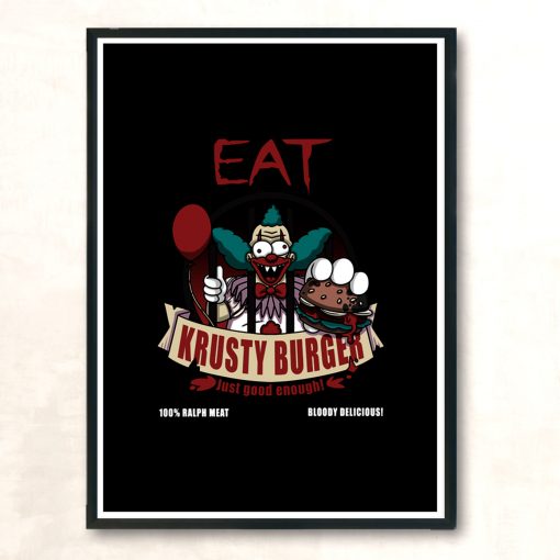 Eat Krusty Burger Modern Poster Print