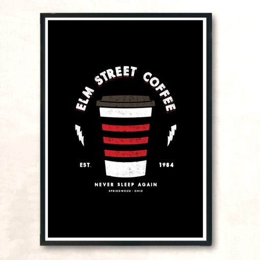 Elm Street Coffee Modern Poster Print