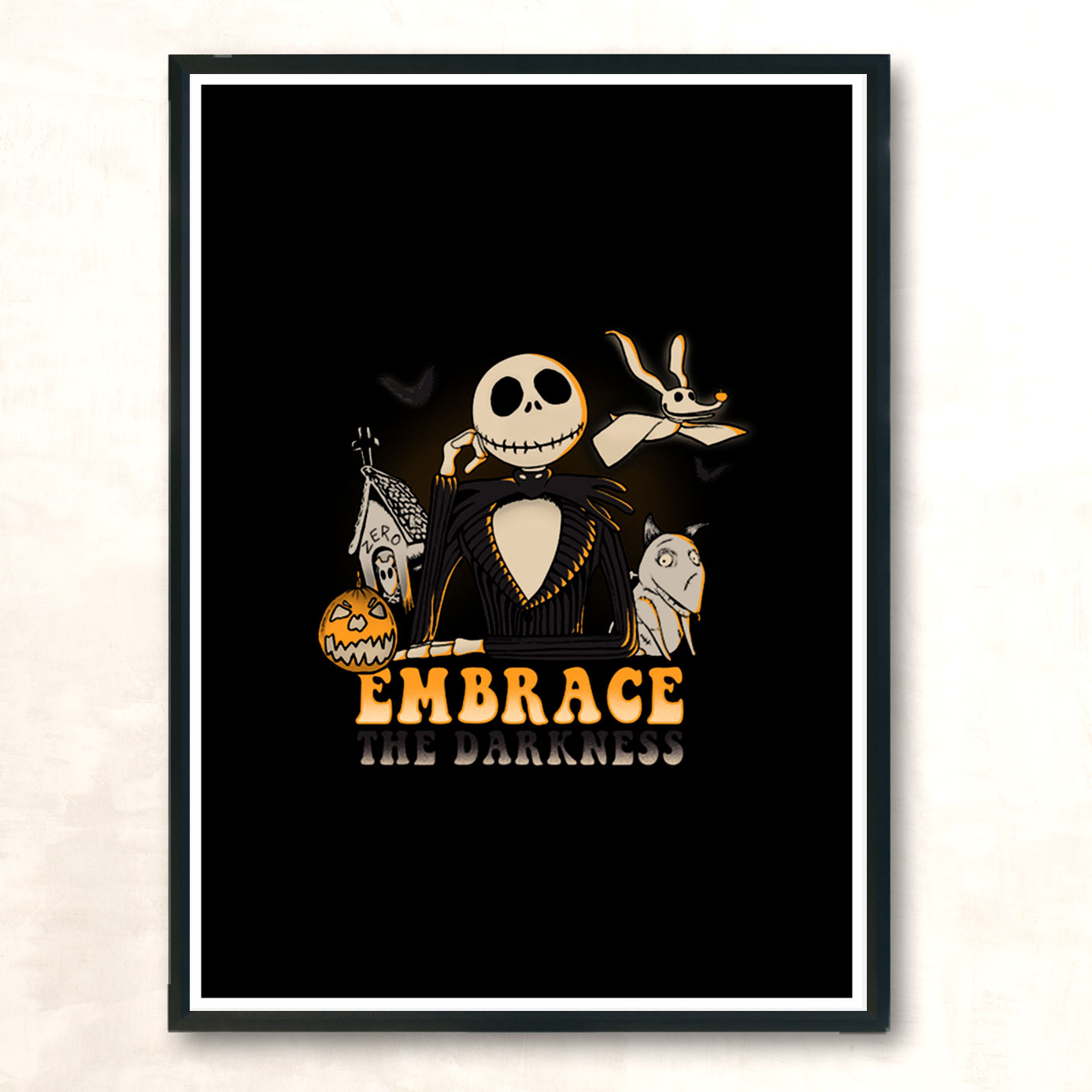 Embrace The Darkness Modern Poster Print