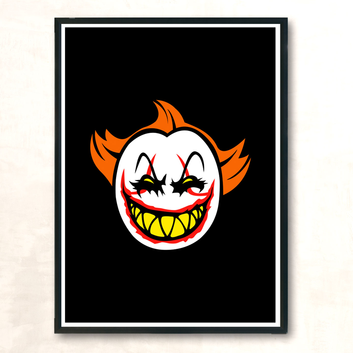 Face Clowns Modern Poster Print