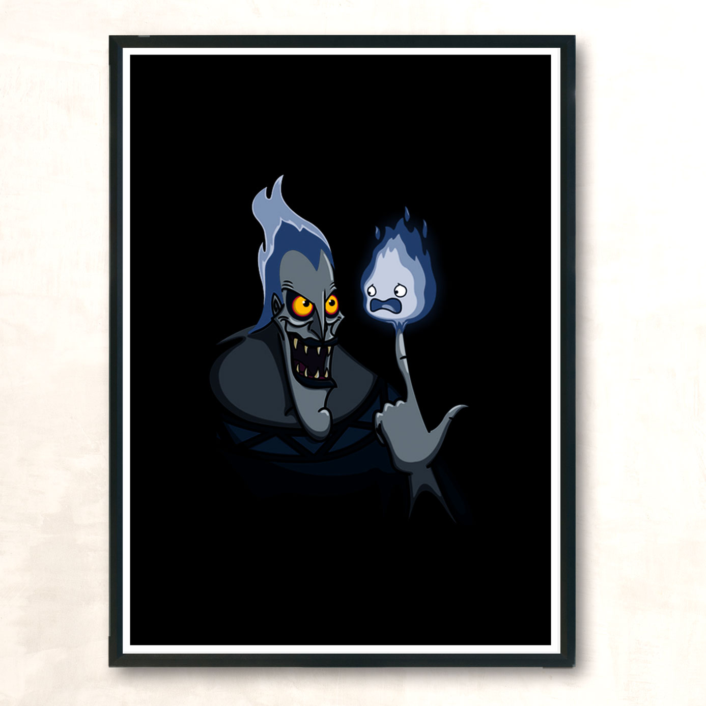 Finger Flame Modern Poster Print