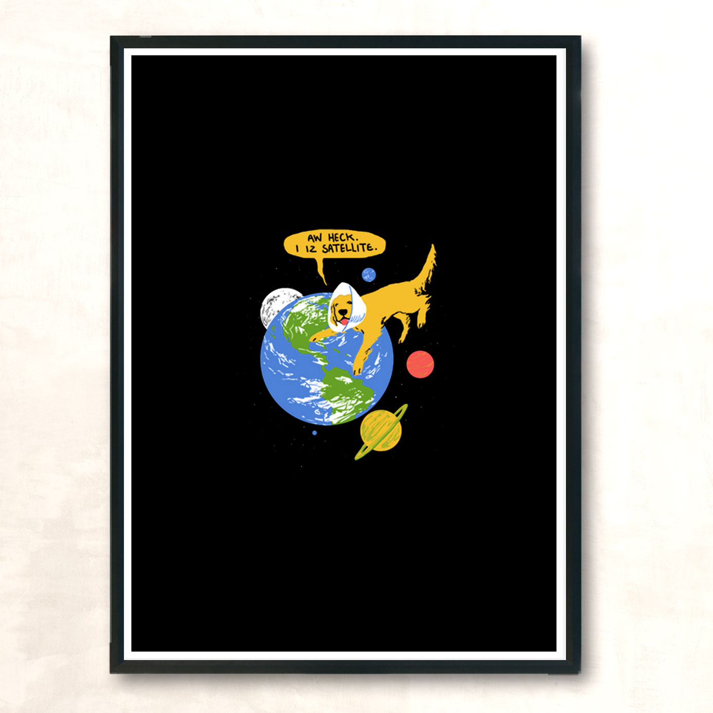 Golden Receiver Modern Poster Print
