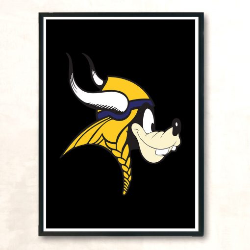 Goofy Minnesota Vikings Kidss Vintage Wall Poster
