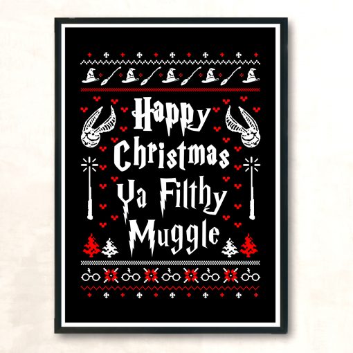 Happy Christmas Ya Filthy Muggle Vintage Wall Poster