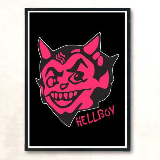 Hellboy Face Black Vintage Wall Poster