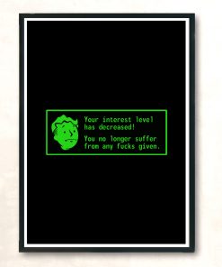 Interest Level Decreased Modern Poster Print